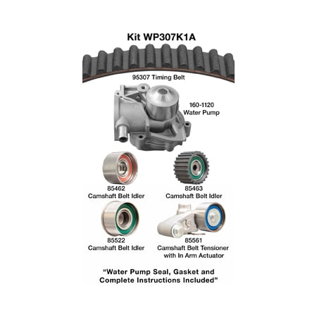 Dayco 00-07 Subaru 2.5L Water Pump Kit, Wp307K1A WP307K1A